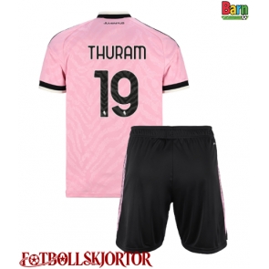 Juventus Khephren Thuram #19 Borta Kläder Barn 2026-27 Kortärmad (+ Korta byxor)